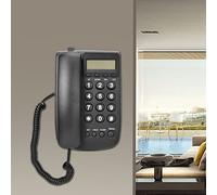 VGEBY Teléfono Comercial para Hotel, Teléfono de Montaje en Pared con Ahorro de Energía, sin Identificador de Llamadas, Diseño Compacto para Uso Doméstico y de Oficina (Black)