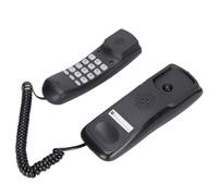 VGEBY Teléfono Fijo B629, Material ABS, Diseño Montado en la Pared, Funciones de Pausa de Rellamada Flash, Ideal para Oficinas en el Hogar y Hoteles (Black)