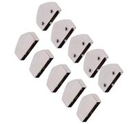 VGEBY Tope de cremallera, aspecto brillante, práctico, práctico, atractivo, accesorio decorativo de bolsillo para maleta (níquel blanco)