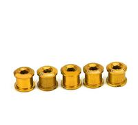 VGEBY Tornillo de Disco de Rueda de Cadena 5Pcs 7mm Tornillo de Disco de Bicicleta Ultraligero Rueda de Cadena Tornillos de Plato Tornillos Tuercas(Oro)