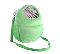 VGEBY Transportín para Mascotas Pequeño, Transportador de Viaje de Felpa Suave con Correa Ajustable, Parte Superior de Malla para Hámsteres y Erizos Actividades Al Aire Libre (Green)