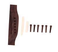 VGEBY Tuerca de pata de palisandro duradera para puente de guitarra acústica, mejora el tono y la duración, adecuada para la mayoría de las guitarras acústicas, hecha de hueso y palo de rosa