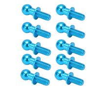 VGEBY Varilla De Riel De Enlace De Cabeza De Bola RC, 10 Piezas De Varilla De Enlace De Tornillo De Metal Amortiguador De Choque Pernos Esféricos De Repuesto para TT01 TT02 RC Car Buggy Truck(Azul)