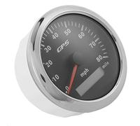 VGEBY Velocímetro GPS de 85 Mm, Velocímetro para Yate de Barco de Acero Inoxidable 316, 0 a 80 MPH, Retroiluminación de Color Ajustable, IP67 para Uso en Tableros Marinos de Automóviles, RV (BLACK)