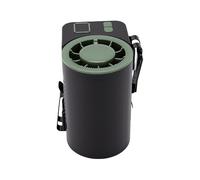 VGEBY Ventilador de Cintura Recargable, Abrazadera de Pantalla LED en Ventilador Personal con Batería de 3000 MAh, para Escritorio de Camping Al Aire