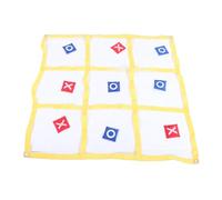 VGEBY XO Toss Game, Tablero Plegable de Nailon con 10 Pufs para Diversión Al Aire en la Playa y el Jardín (Yellow) (Yellow)