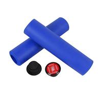 VGEBY1 1 par de Puños Manillar, Gel de Sílice Puños Bicicleta Cubierta Manillar con Extremos Barra, Unisex Adulto(Azul)