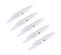 VGEBY1 5 unids señuelos de Pesca Luminosa, Calamar Resplandor Suave señuelos Pesca manivela Cebo Pesca trolling trastos Accesorios(Calamares Luminosos)