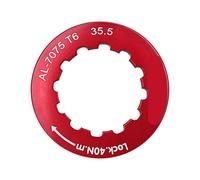 VGEBY1 Anillo de Bloqueo de Cassette, Bicicleta Volante Fijo Casete Lockring Accesorio de Ciclismo(Rojo)