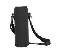 VGEBY1 - Bolsa para botella de agua, funda protectora antiquemaduras con correa para botella de agua portátil de 3 colores para actividades al aire libre, color negro