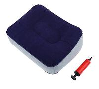 VGEBY1 Cojín de reposapiés, Almohadilla Inflable de reposapiés Inflable con Bomba de Aire para Aviones domésticos Autos Viajes(Gray + Blue)