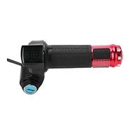 VGEBY1 Manillar del Acelerador, Mango del Acelerador y empuñadura con Pantalla LED Golpe de Llave para Bicicletas motorizadas y Bicicletas eléctricas(Rojo)