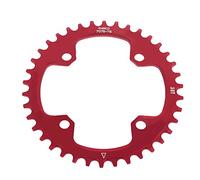 VGEBY1 Plato de bicicleta, plato acero para bicicleta de montaña anillo de cadena manivela única 32/34/36/38T BCD 104 (38T-rojo) Sportinggoods