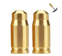 VGEBY1 Tapa de válvula Presta de 2 Piezas, Tapa de válvula de aleación de Titanio con Boquilla de Gas para Tubo de Boquilla de Gas Road Bike(Dorado)