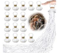 VGECEE 20 Pcs Serpentinas Blancas para Boda Lanza Serpentinas Cumpleaños Serpentinas Fiesta Serpentinas de Mano Serpentinas Confeti Boda Blanco para Navidad Cumpleaños Boda Fiesta - Fácil de Tirar