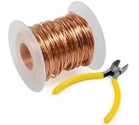 VGECEE Alambre de cobre aislado para jardín, 20 m, bobinas de cobre, calibre 16, 1,3 mm, alambre de lacado, soldable, alambre de cobre puro, para manualidades, joyas, alambre de cobre para soldadura