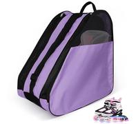 VGECEE Bolsa para Patines En Linea Bolsa para Patinete Infantil Bolsa para Patines Niña Mochila para Patines de 4 Ruedas y Casco para Patines Casco Protecciones, 3 Compartimentos, Correa Ajustable