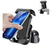 VGECEE Soporte Movil Moto Amortiguación Soporte Móvil Bicicleta Anti-Vibración Quad Lock Moto Suporte Telemóvel Universal Smartphone 4.7-7" Manillar 17.5-30mm, 360ºpara Ciclismo Ebike Motos + Manual