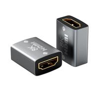 vgggrd 2 Piezas 8K Adaptador HDMI 2.1 Hembra a Hembra, Empalme HDMI Chapado en Oro Soporte 8K/4K@60Hz UHD para Computadora Portátil, PC, Monitor