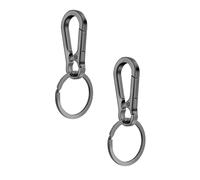 vgggrd 2 Piezas Mosquetón Extraíble, Ganchos Multifunción para Camping, Viajes, Senderismo, Mochila (Negro)