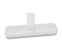 vgggrd Pastillero Semanal 1 Toma,Pastillero Semanal 7 Dias,Pastillero Diario con 7 Compartimentos Grandes,Organizador Pastillas y Dispensador Comprimidos para Viaje(Transparencia)