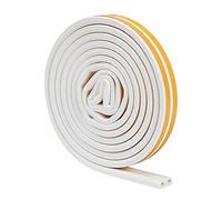 vgggrd Tiras de Cinta de Espuma 6m, Tira de Sellado Junta de Forma D, Ventana de Espuma Burletes Autoadhesiva para Bloquear Grietas y Huecos, Burlete Ventana Corredera