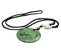 vglakjG Collar de jade, 3D Carved Dragon Pixiu Jades Pendant Necklace Men's Fashion Jewelry