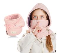 VGMANNTA Pasamontañas Niño Térmico Invierno 4-10 Años Multifuncional Resistente al Viento y Ajustable Gorra Orejeras Mascarillas Faciales Braga Cuello Niña Niño para Esqui al Aire Libre-P