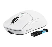VGN GAMEPOWER Attack Shark X3PRO 59g Superlight Ratón Gaming Inalámbrico, 4K/8K Polling, 26,000DPI Ultraligero Mouse, Sensor PAW3395, G502, 2.4G/Bluetooth/Cableado, Batería 200 Horas, PC/Mac, Blanco