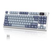 VGN GAMEPOWER RK86 Gasket Teclado Mecanico Gaming, 75% Apex Pro TKL Teclado Inalambrico RGB (2.4GHz/Bluetooth/USB-C) con Pantalla TFT a color, Perilla, Hot Swap Interruptores Lineales, NKRO, QWERTY US