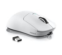 VGN GAMEPOWER x Attack Shark X3MAX PAW3950 Ratón Gaming Inalámbrico Superlight, 42,000DPI, 49g Ultraligero Mouse Gaming, 2.4G/BT/Cableado, Interruptor óptico, Batería 200 Horas, PC/Mac, Blanco