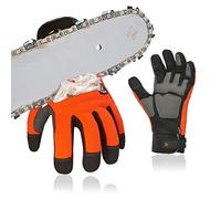 Vgo... 1 par de guantes para motosierra,Guantes de trabajo de seguridad,Guantes mecánicos, cuero sintético, 12 capas de protección para motosierra (SL9772CSCT)