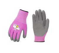 Vgo... 1-Par Edad 5-7 Guantes de Jardinería para Niños, Guantes de Trabajo en el Jardín para Niños, Guantes de Seguridad (XXS, Rosa, RB6013-KID)