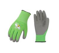 Vgo... 1-Par Edad 7-9 Guantes de Jardinería para Niños, Guantes de Trabajo en el Jardín para Niños, Guantes de Seguridad (XS, Verde, RB6013-KID)