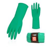Vgo... 10 Pares de Guantes Reutilizables para Trabajos de Cocina, Limpieza del Hogar y Lavavajillas, Manga Larga, Multifuncionales (HH4601)