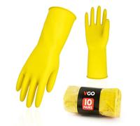 Vgo... 10 Pares de Guantes Reutilizables para Trabajos de Cocina, Limpieza del Hogar y Lavavajillas, Manga Larga, Multifuncionales (HH4601)