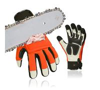 Vgo... 1par guantes de cuero de vaca motosierra,12-capa de protección motosierra,guantes de trabajo de seguridad,guantes de mecánico (CA9759CS)