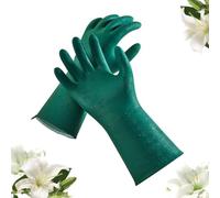 VGO 1Par Guantes limpieza doble capa y TPE grado alimentario.Resistentes al calor 100°C y frío -10°C,antialérgicos,sin olor,antiadherentes.Para limpieza doméstica e industrial (TP1117,Verde Oscuro,XL)
