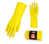 Vgo... 2 Pares de Guantes Reutilizables para Trabajos de Cocina, Limpieza del Hogar y Lavavajillas, Manga Larga, Multifuncionales (HH4601)