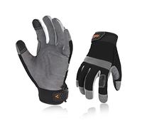 Vgo... 2 pares Guante de Trabajo Touchscreen Resistentes,Guantes Protección para Almacén Obra Portero Montaje Mecánicos