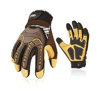 Vgo... Guante de Trabajo Resistentes Touchscreen Guantes Protección Antivibración para Obra Portero Montaje Mecánicos, 1 par