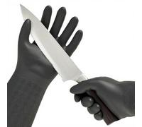 Vgo... Guantes anti-corte doble capa, ANSI Nivel 5. Grado alimentario,fácil poner/quitar.Resistencia-10°C a 100°C,5x más duraderos para cocinas industriales, carnicerías(TP1117CTA5, Gris, L)