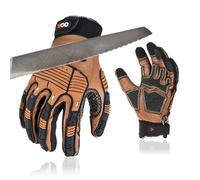 Vgo... Guantes de Trabajo Antichoque Anticortes EN388 Nivel C A3, Guantes Hombre Resistentes al Corte 360° para Cortar Motosierra Policiales Vigilante Antivibración