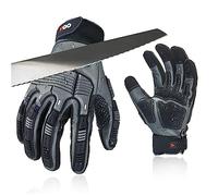 Vgo... Guantes de Trabajo Antichoque Anticortes EN388 Nivel C A3, Guantes Hombre Resistentes al Corte 360° para Cortar Motosierra Policiales Vigilante Antivibración
