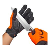 Vgo... Guantes de Trabajo Anticortes EN388 Nivel A5, Guantes Hombre Resistentes al Corte 360° para Cortar Policiales Vigilante Silvicultura, 1 Par