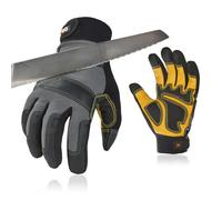 Vgo... Guantes de Trabajo Anticortes EN388 Nivel C A3, Guantes Hombre Resistentes al Corte 360° para Cortar Motosierra Policiales Vigilante Antivibración