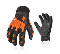 Vgo... Guantes de trabajo antivibración para hombre, guantes mecánicos resistentes para construcción de almacén camionero trabajo pesado anti-impacto, CA7722WR