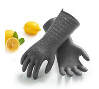 Vgo... Guantes Industriales Alta Resistencia,TPE 2X Grueso.Resistente Abrasión, Desgarro,Calor 100°C/Frío -10°C.Para Construcción, Cemento, Limpieza de Drenajes&Tareas Pesadas(TP1117,Gris,L)