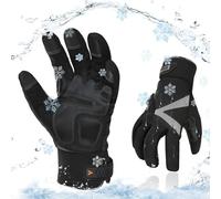 Vgo... Guantes Invierno Hombre Impermeable -20 ℃, Touchscreen Guantes de Trabajo Frio Extremo para Carpintería Almacén Jardineria Scooter Montaña, 1 par