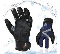 Vgo... Guantes Invierno Hombre Impermeable -20 ℃, Touchscreen Guantes de Trabajo Frio Extremo para Carpintería Almacén Jardineria Scooter Montaña, 1 par
